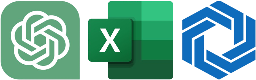 ChatGPT, Excel and Copilot logos